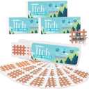 3 x Bite Itch Relief Patches 81 pcs for Kids & Adults, Instantly Reduce Swelling Itching, All-Natural Anti Itch Patches Kid-Friendly for Travel, Hiking, Summer Camp Essentials (Family Pack) (Khaki)
