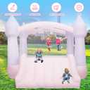 AKSPORT Pink Bounce House for Kids, Inflatable Bounce House with Slide | Ages 3-8 Years | 5 Kids Capacity | 300 LBS Max Weight | 12 x 9 x 7.15 FT | ASTM F2729 & CPC | 1 Min Setup | Indoor & Outdoor, Soft Pink/Purple, 12 x 9 x 7.15 FT