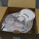 COOK WITH COLOR Nesting Plastic Mixing Bowl Set with Pour Spouts and Handles, Speckled White, 6 Piece Non-Slip