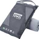 Rainleaf Microfiber Towel Perfect Travel & Gym & Camping Towel. Quick Dry - Super Absorbent - Ultra Compact - Lightweight. Suitable for Trip, Beach, Shower, Backpacking, Pool (48.00" x 24.00", Gray)