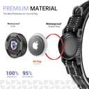 for AirTag Dog Collar for Small Dogs, IP68 Waterproof, Black-S | Threaded Lock Air TagHolder, Reflective, Dual D-Rings, Sponged, 600D nylon, High Tensile Strength, Bulit to Last, Adjustable