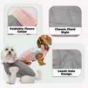 EMUST Reversible Cotton Padded Dog Puffer Vest - Warm Snow Coat for Small/Medium Puppies & Girls, Indoor Outdoor Winter Outfit, Pink, L