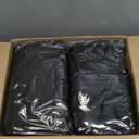 4 Pack Spandex Table Cover Skirts for 72 inch Round Tables, Black Stretch Table Cloths with Floor-Length Ruffle, Elastic Fitted Skirted Tablecloth for Elegant Wedding Banquet Party Buffet Decoration