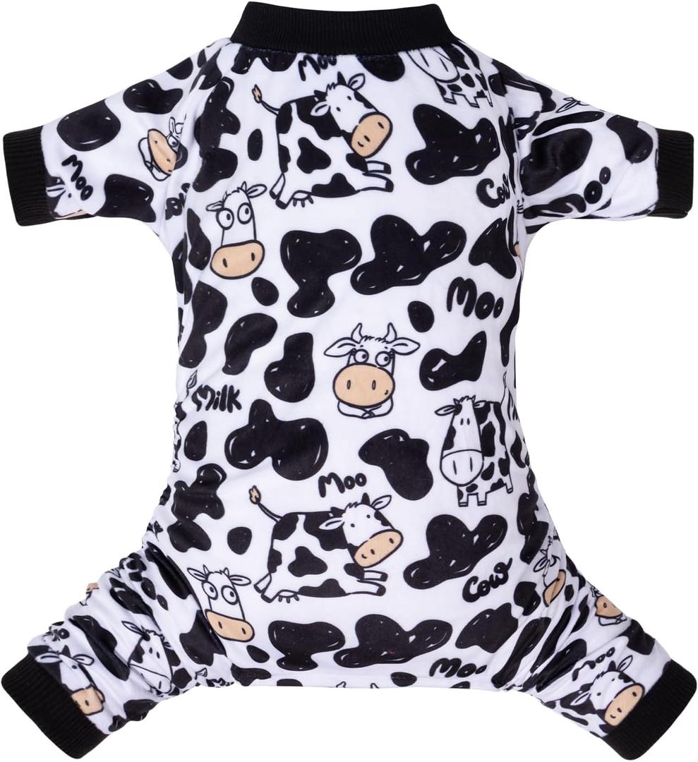 CuteBone Dog Christmas Pajamas Puppy Onesies Small Dogs Soft Pjs Coat Cat Apparel Comfy Pet Clothes Outfit Doggie Bodysuit P281S