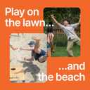 Lawn Die Wood Outdoor Toss Game Board - 24 x 46 in, 1 Target - Portable Folding Design for Yard Games - Unpredictable Silicone Dice for Lawn Games