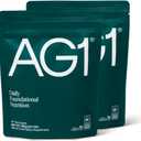 AG1 Greens Powder Supplement | Improve Gut Health | Multivitamin, Probiotic, Gluten Free, Vegan and Keto Friendly | 75 Vitamins (Athletic Greens) - 2 Pack, Classic Formula (30 Servings Per Pouch)