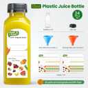24 PACK, 12 OZ Reusable Plastic Juice Bottles with Caps, Plus 24 Labels & 2 Silicone Funnels - Clear Juicing Bottles for Juice, Smoothies, Ginger, Tea, Coffee - Food Grade & Leakproof Travel Bottles