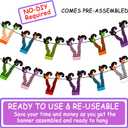 2 x 2pcs Witch Boot Theme Banners Halloween Party Decorations Witchs Feet Theme Banners Garlands for Halloween Witch Leg Themed Birthday Party Hanging Decoraitons