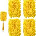 Reusable Duster Refill Compatible with Swiffer Hand Duster - 360 Heavy Duty Dusters Refills - Microfiber Ceiling Fan Duster for Swiffer Dusters Extended Handle, 4 Pack(Handle is Not Included)