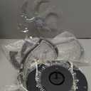 Low Profile Ceiling Fans With Lights, 27.2” Black Modern Dimmable Flower Shape Ceiling Light Fan with Remote Control/App Control, Timing 6 Gear Speeds Fan Ceiling Lamp