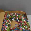 VioletEverGarden 4th of July Patriotic Wreaths for Front Door 22 Inch Red White Blue Flower Wreath Americana Floral Wreath Patriotic Decorations for Independence Day Memorial Day Flag Day Decor
