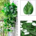 360 Feet 48 Pack Fake Greenery Hanging Garland, Ivy Leaf Plants, Vine Leaves, Fake Flowers Foliage for Bedroom Garden Wall Decor