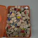 Lanyani 784 Pieces Colorful Tiny Square Ceramic Mosaic Tiles for Crafts, Glazed Porcelain Pieces Sheets for Mosaics
