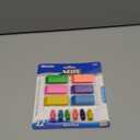 BAZIC Erasers + Pencil Top Set (12/Pack), Block Bevel Neon Color, Arrowhead Caps Tops, Latex Free, for Art Drawing School, 1-Pack