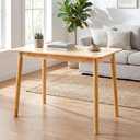 47.2" Dining Table for 2-4 People, Wood Kitchen Table, Rectangular Dining Room Table, Farmhouse Small Kitchen Table, for Dining Room, Kitchen & Study Room (Chairs not Included)