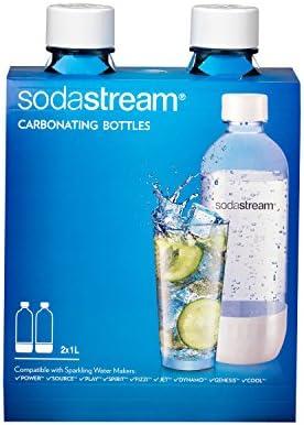 SodaStream Carbonating Bottle, 1 Liter, White