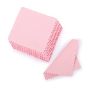 Silver Polishing Cloth for Sterling Silver Jewelry, Pink Cleaner Cloth for Rings