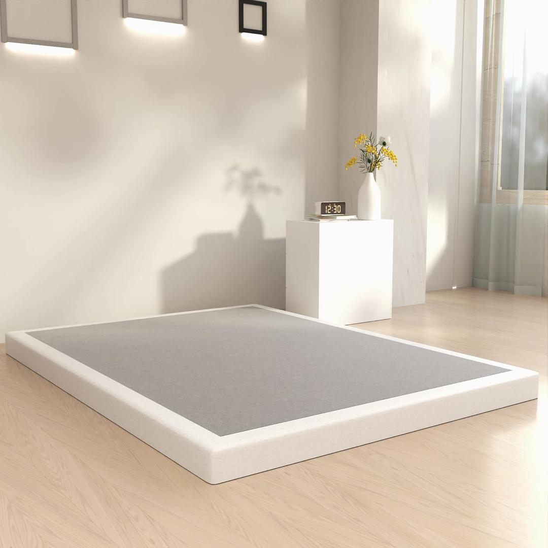 3 Inch Box Spring King, Low Profile Box Spring King Size, Metal Bed Base,Heavy Duty Mattress Foundation, Non-Slip,Easy Assembly