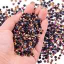 1500pcs Rose Gold Flatback Rhinestones 3 Sizes Glass Crystal Diamonds for Nail Art Eye Jewels Crafts Clothes Shoes Make up Round with Tweezers and Picking Pen for Women Girls Manicure