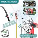 Pole Saws for Tree Trimming, 7.3-27 ft Extendable Tree Trimmers Long Handle Pruner, Sharp Steel Blade and Scissors High Branches Trimming, Tree Pruner, Tree Saw (7.3-27 ft with Scissors)