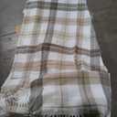 BATTILO HOME Fall Plaid Throw Blanket for Couch, Farmhouse Checkered Decor Throw, Lightweight Beige Throw Blankets for Bed Sofa Neutral Fall Decor, 49"x63"