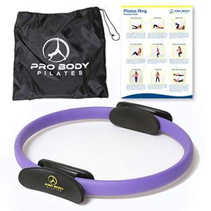 ProBody Pilates Fitness Circle – 14 Inch Pilates Ring for Yoga and Other Workouts, Focusing on Toning Inner Thighs, Arms, Core and Back, at Home Pilates Equipment (Purple)