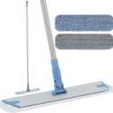 18'' Microfiber Mop for Floor Deep Cleaning, Extendable Long Handle with Aluminum Plate, Wet Mopping and Dry Dusting Chenille Pads Included Great for Hardwood, Laminate, Vinyl, Tile Cleaning