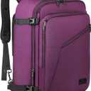 MATEIN Carry on Backpack for Women, 27L Flight Approved Backpack for Teacher Nurse, Fashion Expandable Airline Daypack for Plane, Lightweight Hiking Weekend Back Pack, Traveler Gifts, Purple (Large)