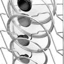 Simple Houseware Wall Door Mounted Pot Lid Rack, Chrome Finish 12 Pack