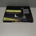 Koutemie 49 Inch Extra Tall Garden Flag Stand Holder Pole with 5 Prong Bases for 12 x 18 Outside Fall Yard Flags Dcor, Matte Black