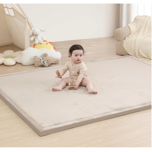 Huloo Sleep Ultra Soft Baby Play Mat for Floor,71×59 Playpen Mat(Beige)