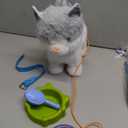 OR OR TU Walking Toy Cat with Remote Control Leash, Plush Cat Electronic Interactive Toys for Kids, Shake Tail, Licking, Pretend Dress Up Realistic Stuffed Animal Cat Age 3 4 5 6+ Years Old Best Gift