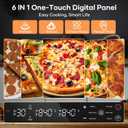 Electric Pizza Oven – 6 Programs, Max 840°F, Suitable for 12 inch Pizzas, 5-in-1 Multifunction: Pizza, Bake, Proof, Broil, and Warm – Includes Pizza Stone and Pizza Peel, Large