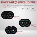 Fitvids Olympic Bumper Plates Set – 2" Weight Plates for Strength Training & Weightlifting – Set: 180 lbs – Black