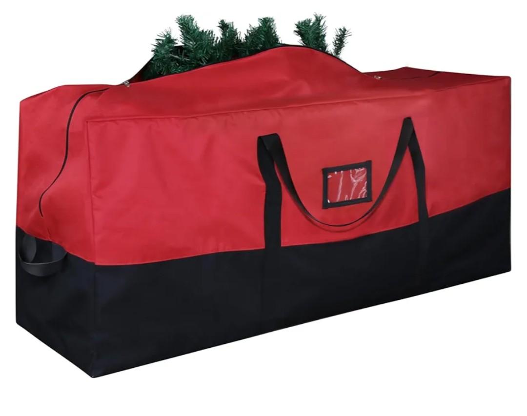 Christmas Tree Storage Bag, 600D Oxford Extra Large Moving Bags, Fits Up to 7.5 Ft Artificial Trees, Skeleton Storage, Waterproof Christmas Decorations Storage Bags with Zippers & Card Slot