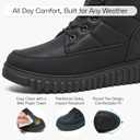 Shupua Boots for Women Winter Combat Boots Womens Ankle Boot Shoes Warm Snow Booties Hiking Sneakers with Zipper (6, Black)