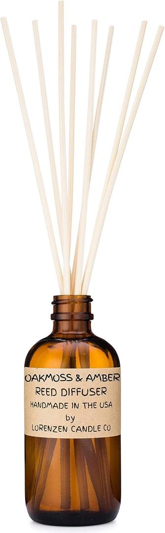 Oakmoss & Amber Reed Diffuser Set, Handmade in The USA by American Workers,  Lasts for 2-3 Months 