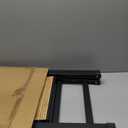 Step Ladder 2 Step Folding, Decorative - Beautiful Bamboo & Black Aluminum, Ultra Slim Profile, Anti Slip Steps, Sturdy-Portable for Home, Office, Kitchen, Photography Use,by SORFEY