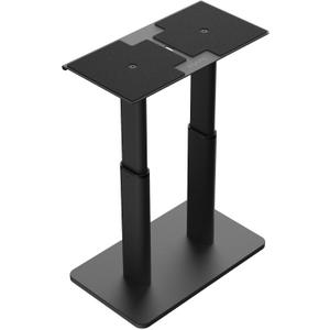 Kanto SCH Universal Height Adjustable Center Channel Stand for Speakers up to Fifty lb - 15” to 24” Vertical Adjustment, Resonance Damping Design, Internal Cable Management - Black