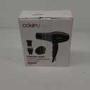 CONFU Professional Hair Dryer with Diffuser and Concentrator, 1875W Powerful Blow Dryer for Women Fast Drying and Quiet, Lightweight Hairdryer with Comb Nozzle for Curly Hair, Brown