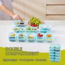 TAIHUIMY 8.4 OZ Reusable Snack Containers with Lids for Kid, New 2 Compartment Large Capacity Condiment Condiment Portion Control Containers for School lunch, Go out Travel, Party (20)