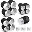 Thermal Rollers for Hair, 24PCS Jumbo Rollers Hair Curlers with Clips, Large Roller with 63mm 48mm 36mm Self Grip Thermal Hair Roller for Long Medium Short Hairs Volume (Black)