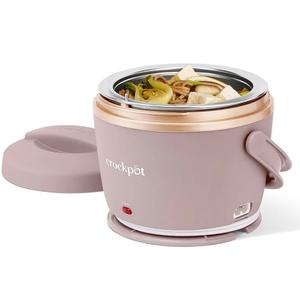 Crock-Pot 20-Ounce Electric Lunch Box, Portable Food Warmer, Blush Pink | Perfect for Travel, Car, On-the-Go | Spill-Free, Dishwasher-Safe