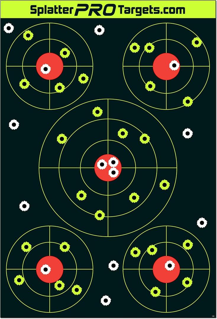 12x18 Splatter Targets. Shots Burst with a Bright Splatter Upon Impact. Instantly See Your Shots