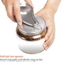 Jar Bottle Can Opener for Weak Hand & Seniors with Arthritis-Easy Twist Off Caps (0.6"-2.7") & Pull Tab Seals,Unique Kitchen Gadget,Multi,Portable Christmas Gifts for Elderly/Women/Men (Black)