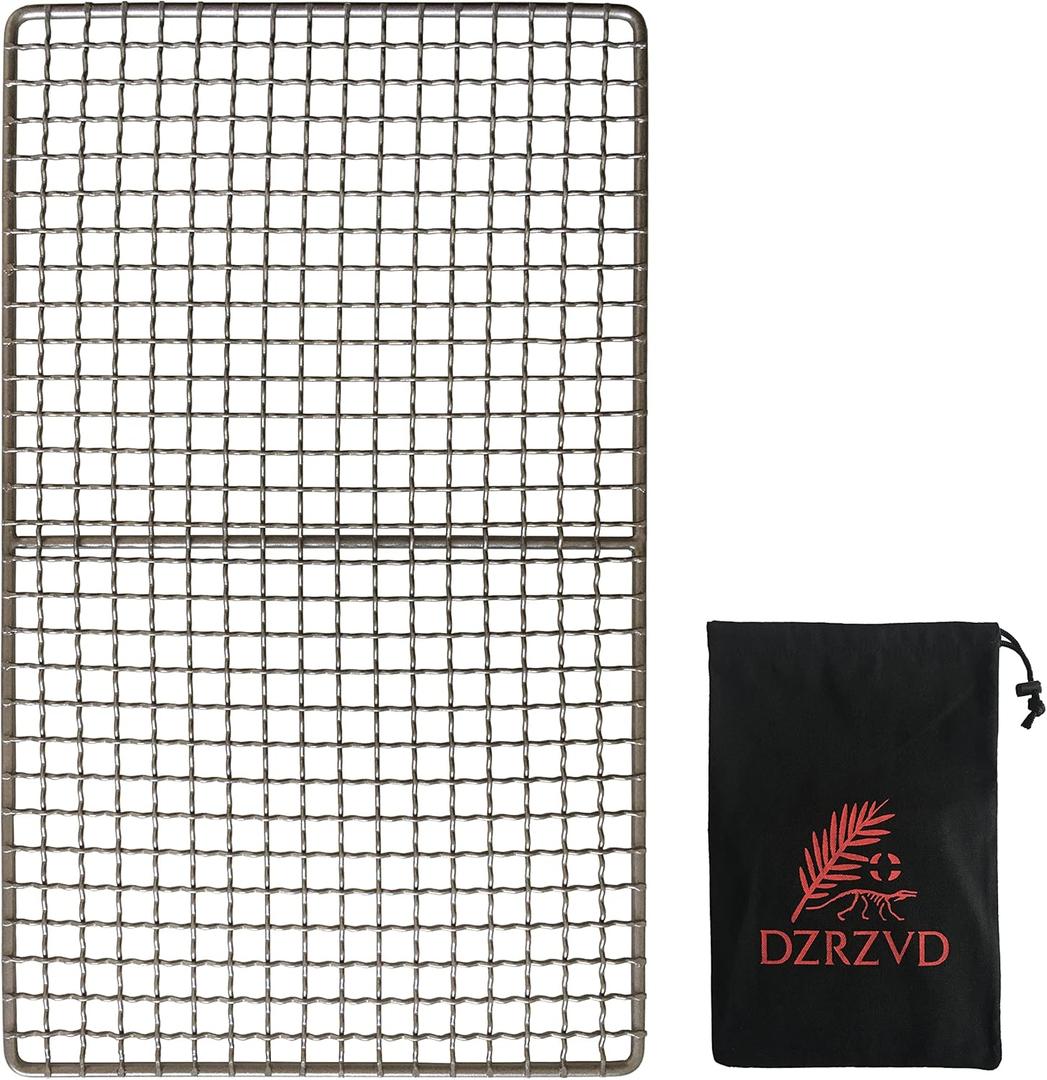Mini Size Titanium Grill Grate for Backpacking Hiking Outdoor Camping Beach BBQ (Camping Fire Rated) - 10"X6.5"