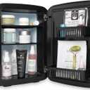 Cooluli 15L Mini Fridge with Magnetic Blackboard - Portable Small Refrigerator for Travel, Car & Office, V15LE2BK, 15 Liter