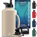 AQUAFIT 64 Ounce Water Bottle Insulated (Cold for 48 Hrs) BPA Free & Leak Pro