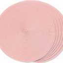 FunWheat Round Braided Placemats Set of 6 Place Mats for Dining Tables Woven Washable Non-Slip Table mats 15 inch(Pink, 6pcs)