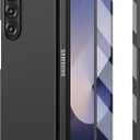 Ruky for Galaxy Z-Fold-6-Case, with Built-in Screen Protector Full Body Cover, [Not for Z Fold 5] Support Wireless Charging Hard PC Shockproof Protective Case for Samsung Galaxy Z Fold 6, Black